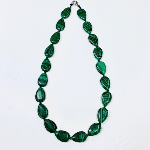 Malachite Drop Bead Necklace - Picture 2 of 2